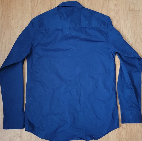 Tommy Hilfiger boys button down in dark bluebdize 14 - Picture 2 of 3